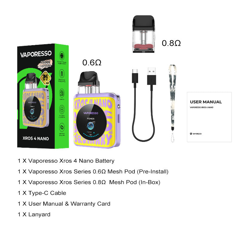 Vaporesso XROS 4 Nano Pod System Kit 1350mAh 30W