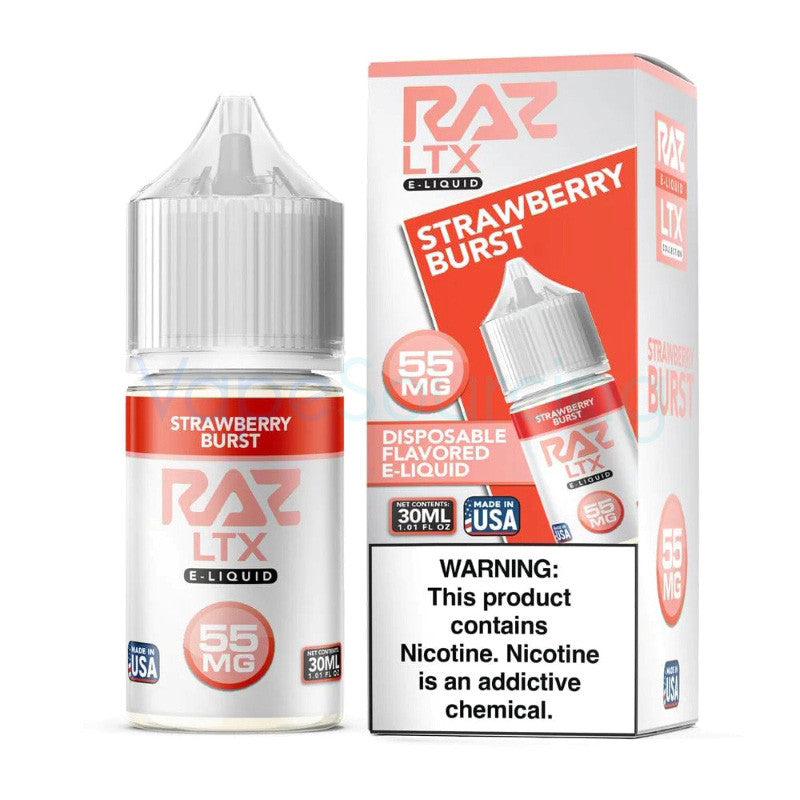 Pod Juice X RAZ LTX Strawberry Burst Nic Salt E-juice