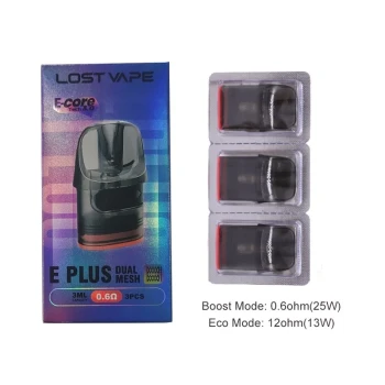 Lost Vape E-Plus Dual Mesh Replacement Pod Cartridge (3pcs/pack)